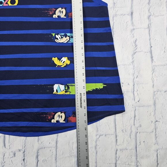 Disney Parks ADULT SIZE 2X 2020 Dated Tank Top Mickey Donald Pluto Goofy Blue - Picture 2 of 9